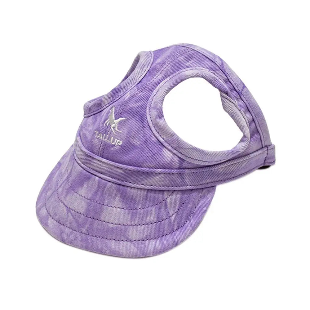 Fashion Pet Baseball Hat Outdoor Cat Dog Adjustable Peaked Cap Visor Hat Summer Pet Travel Sports Sun Cap with Ear Holes