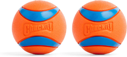Ultra Ball Dog Toy, Durable High Bounce Floating Rubber Dog Ball, Launcher Compatible Toy for Dogs, 2 Pack, Medium