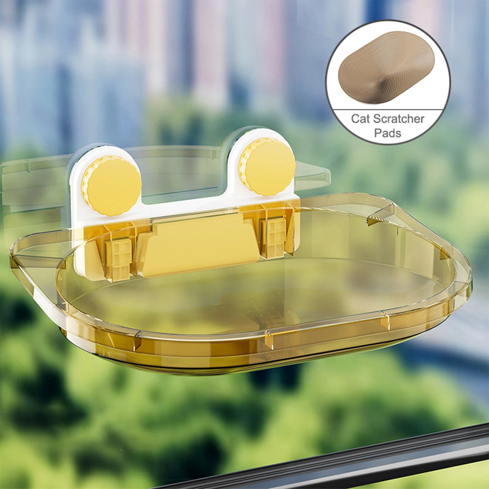 Window Hanging Mounted Cat Sleeping Bed with Suction Cup Cat Furniture Wall Shelf Mount Transparent Hammock Wall
