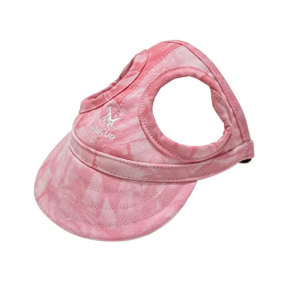 Fashion Pet Baseball Hat Outdoor Cat Dog Adjustable Peaked Cap Visor Hat Summer Pet Travel Sports Sun Cap with Ear Holes