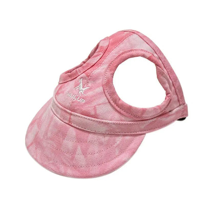 Fashion Pet Baseball Hat Outdoor Cat Dog Adjustable Peaked Cap Visor Hat Summer Pet Travel Sports Sun Cap with Ear Holes