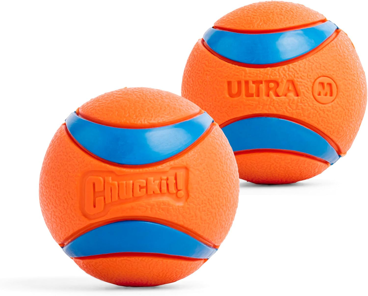 Ultra Ball Dog Toy, Durable High Bounce Floating Rubber Dog Ball, Launcher Compatible Toy for Dogs, 2 Pack, Medium