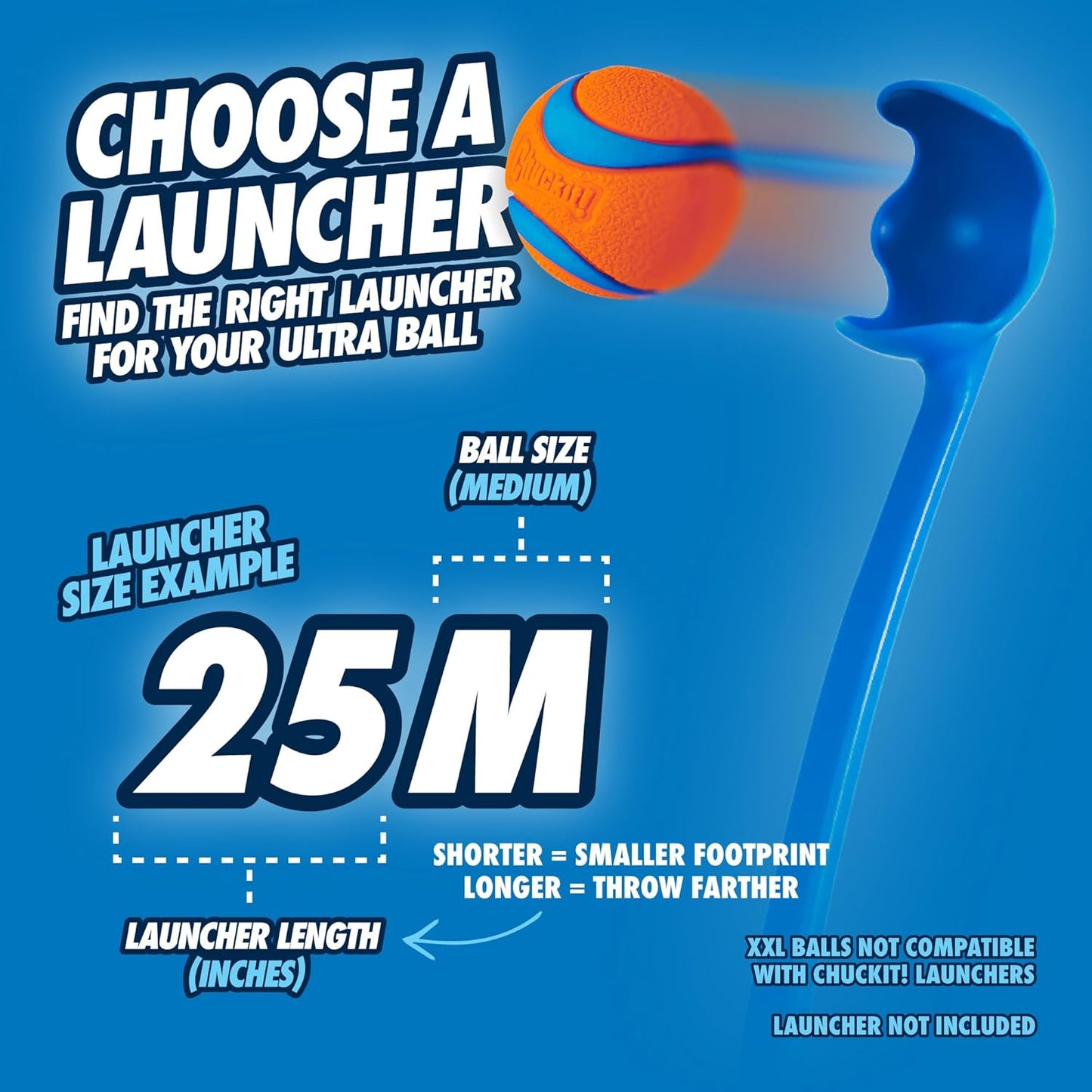 Ultra Ball Dog Toy, Durable High Bounce Floating Rubber Dog Ball, Launcher Compatible Toy for Dogs, 2 Pack, Medium