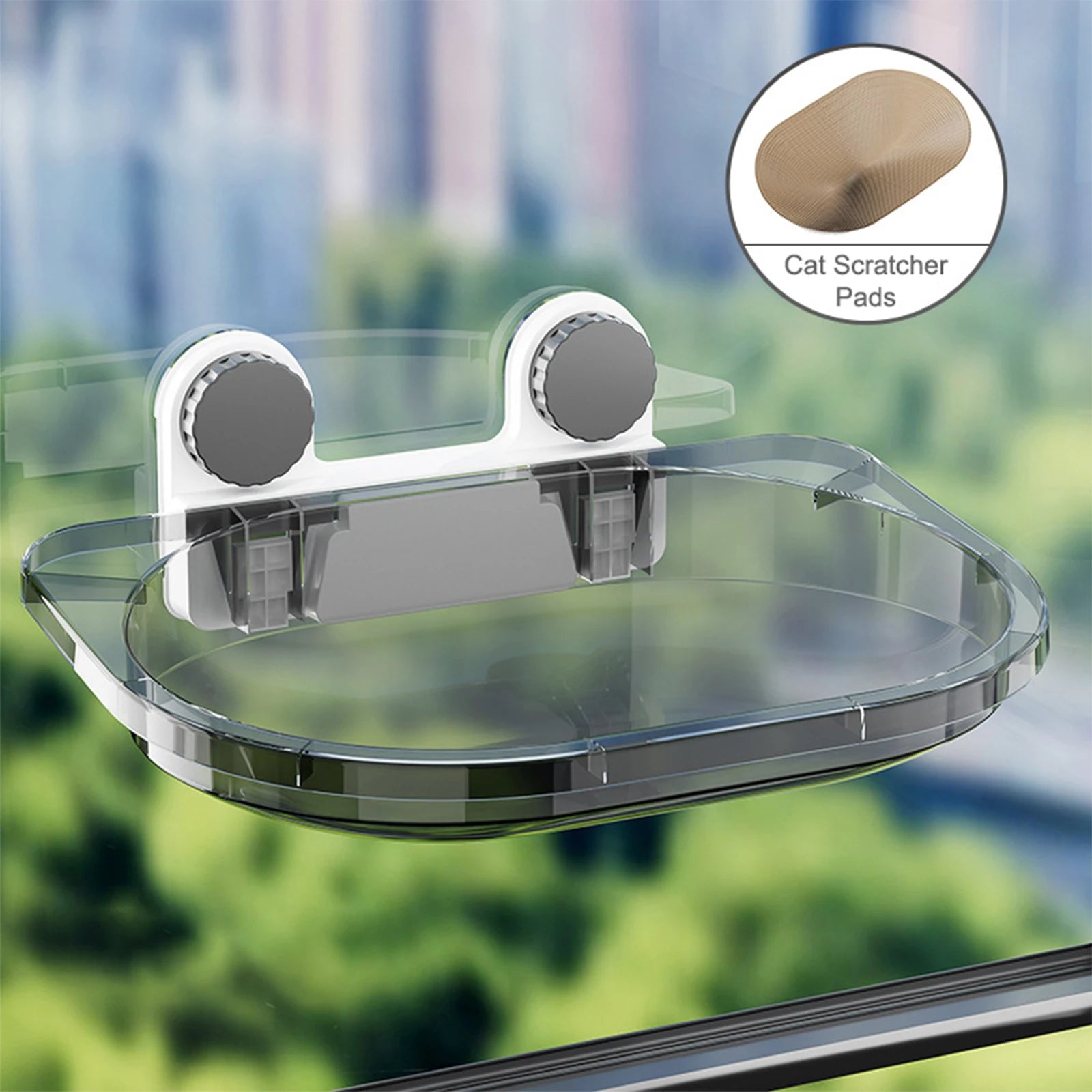 Window Hanging Mounted Cat Sleeping Bed with Suction Cup Cat Furniture Wall Shelf Mount Transparent Hammock Wall