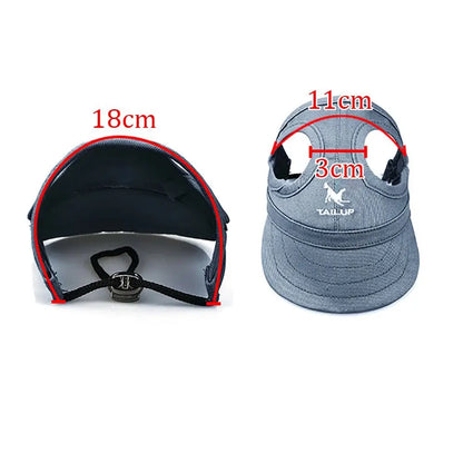 Fashion Pet Baseball Hat Outdoor Cat Dog Adjustable Peaked Cap Visor Hat Summer Pet Travel Sports Sun Cap with Ear Holes