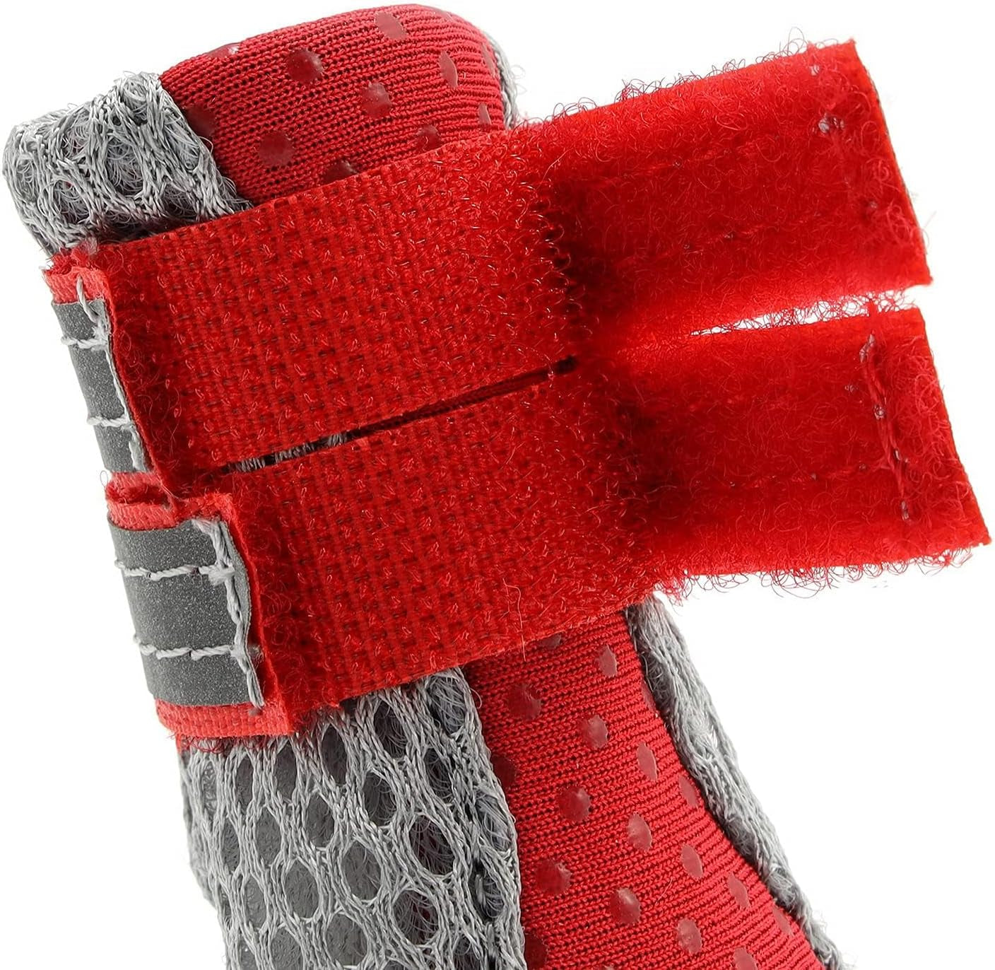 Stivali Estivi Antiscivolo per Cani Piccola Taglia Protezione per Zampe Scarpine Riflettenti Traspirante Morbida Maglia per Cuccioli Resistente per Le Calde Stagioni Pavimentazione Rosso Mini M